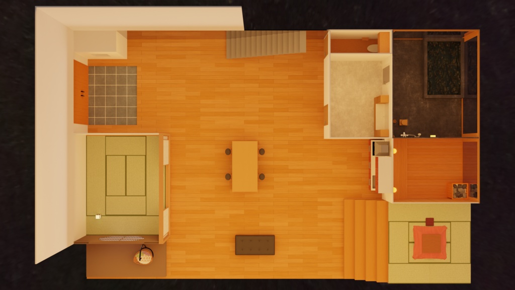 【3Dモデル】冬の隠れ家