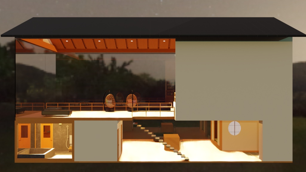 【3Dモデル】冬の隠れ家