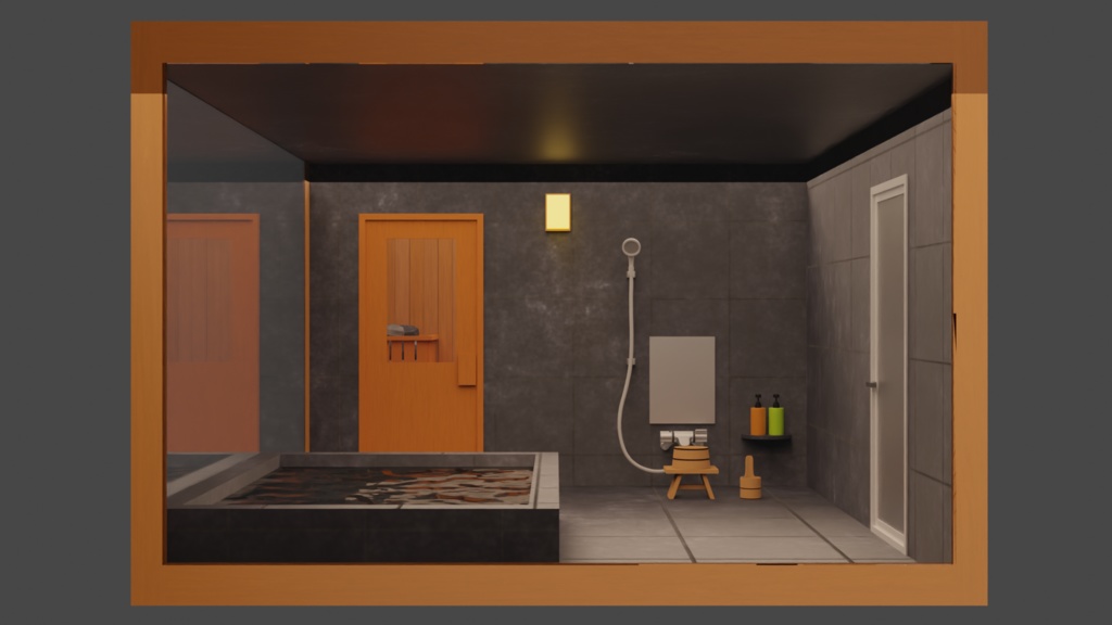 【3Dモデル】お風呂とサウナ