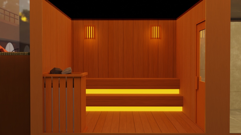 【3Dモデル】お風呂とサウナ