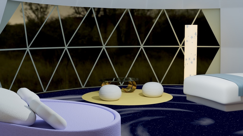 【3Dモデル】星空のグランピングテント