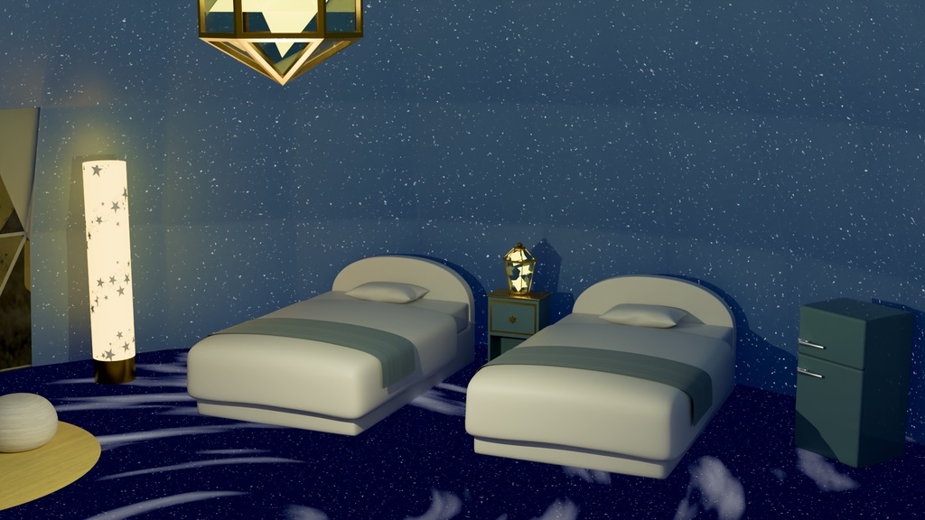 【3Dモデル】星空のグランピングテント