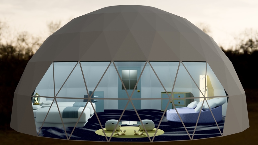 【3Dモデル】星空のグランピングテント