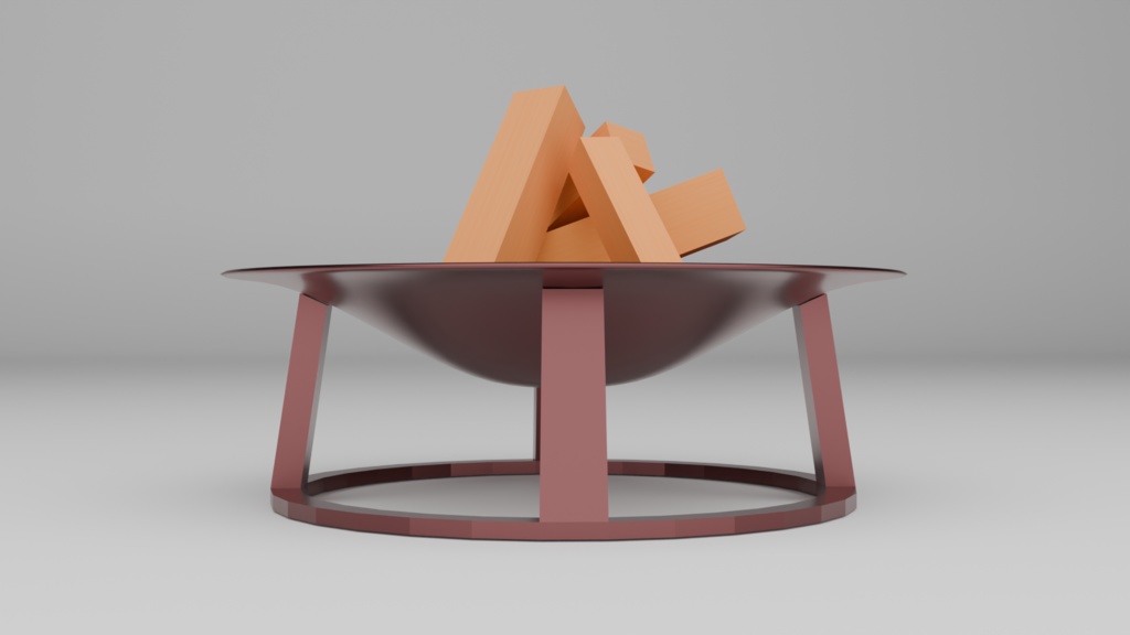 【3Dモデル】焚き火台【無料】
