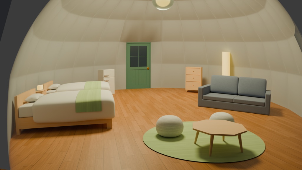 【3Dモデル】グランピングセット(シンプルVer.)