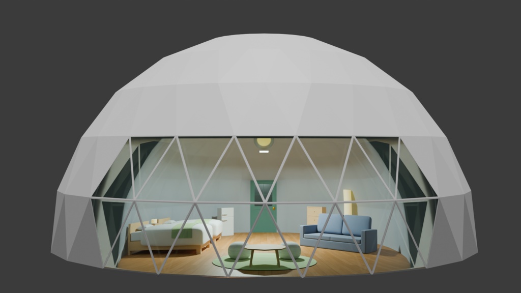 【3Dモデル】グランピングセット(シンプルVer.)