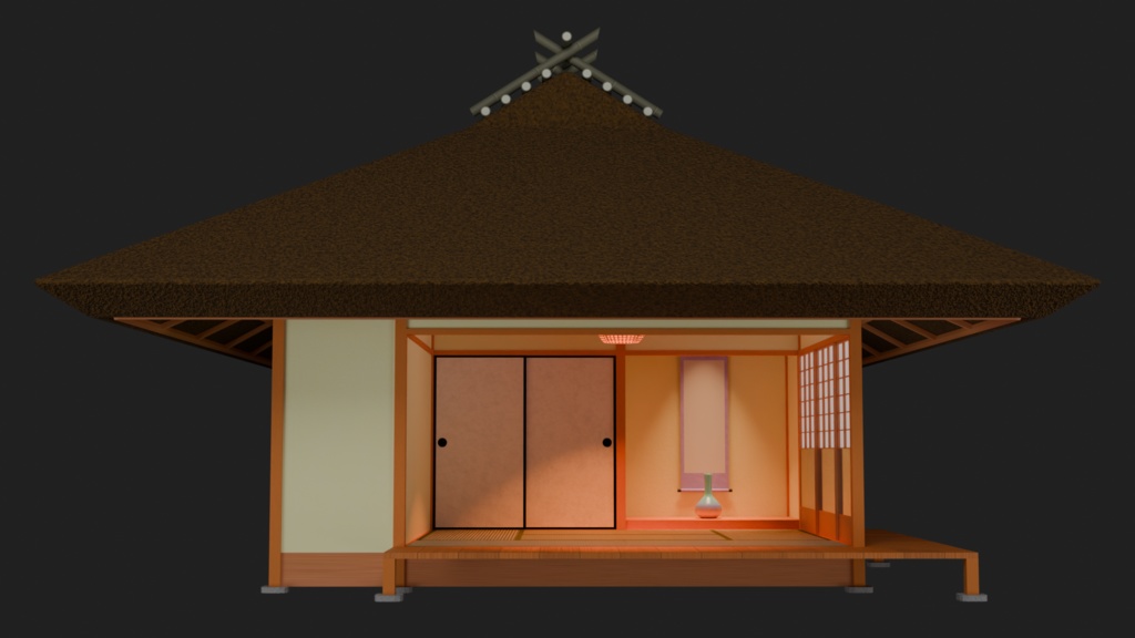 【3Dモデル】草庵