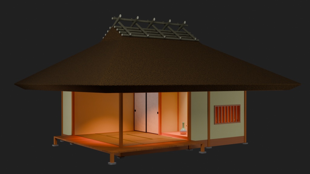 【3Dモデル】草庵