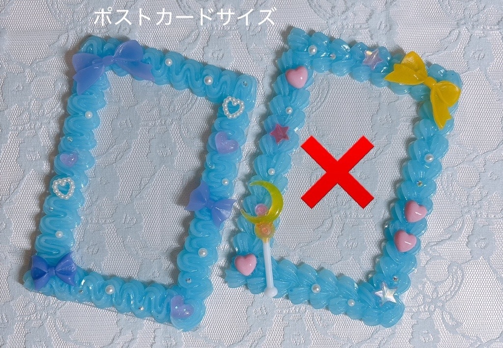 デコケース/ポストカードサイズ🖤💙