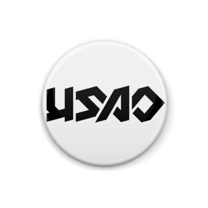 USAO ロゴ缶バッジ(57mm)
