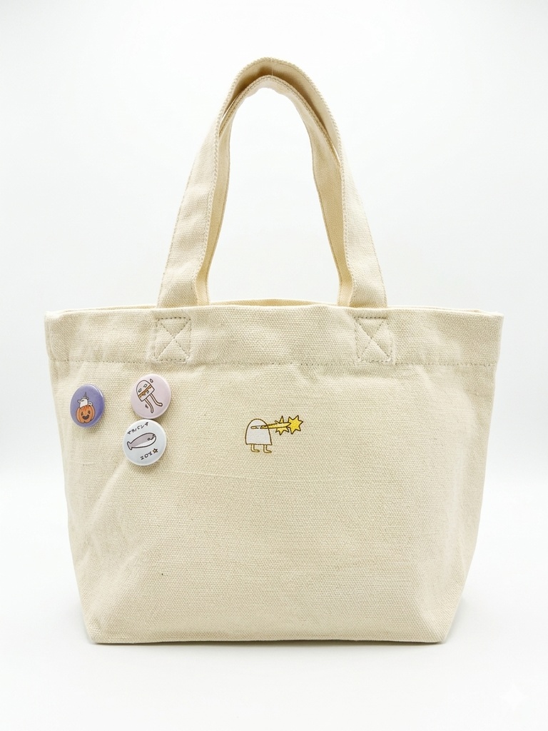 メジェドのワンポイントトートバッグ