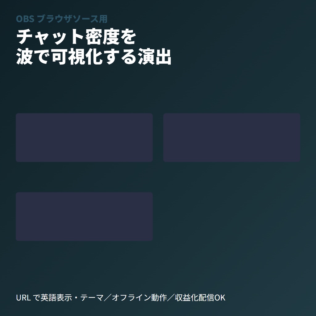 チャット熱度ウェーブ｜OBSブラウザソース｜Twitch配信演出