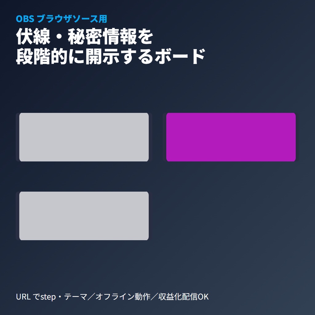 TRPG 伏線開示ボード｜段階スライド
