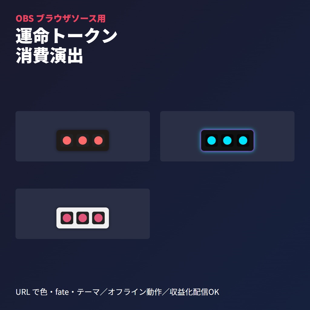 ココフォリア 運命トークンゲージ｜OBS素材