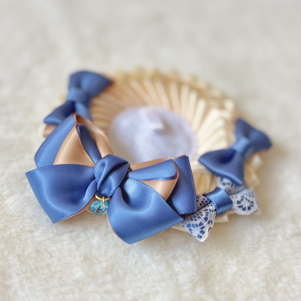 【缶バッジロゼット】White Honey Rosette/3color