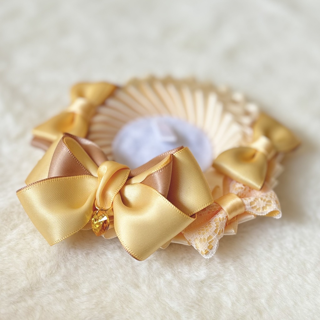 【缶バッジロゼット】White Honey Rosette/3color