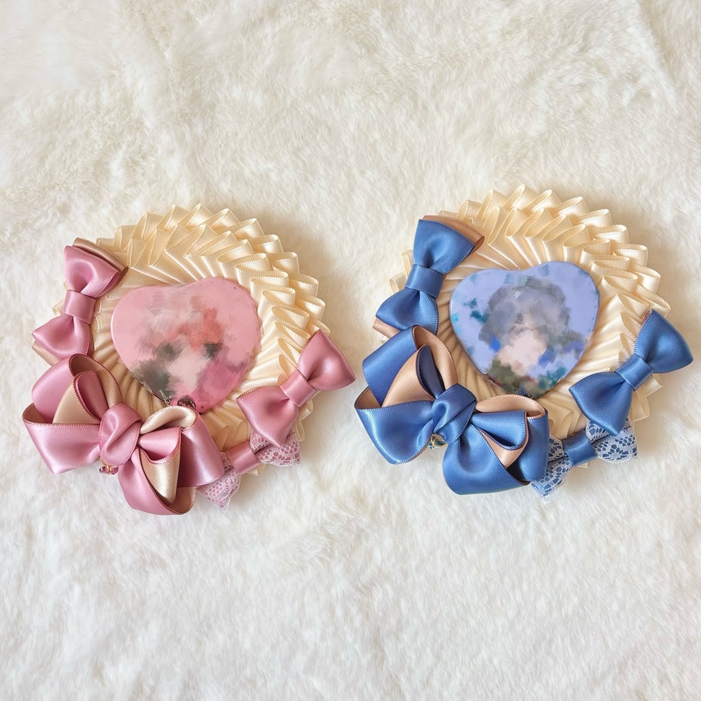 【缶バッジロゼット】White Honey Rosette/3color