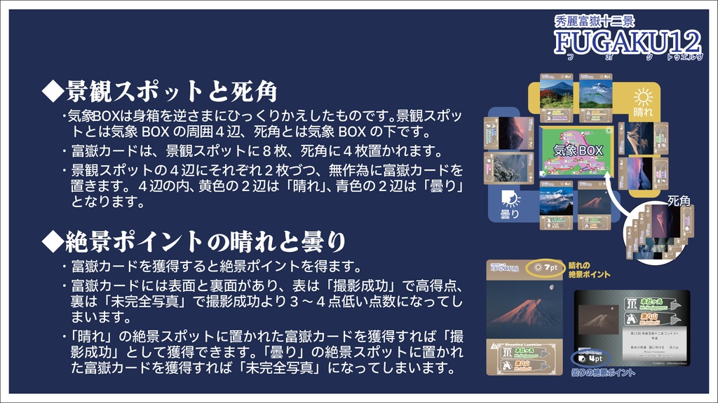 テーブルゲーム2点セット『デュアルベースタウンゲーム 大月版』+『FUGAKU12(カードスリーブ付き)』