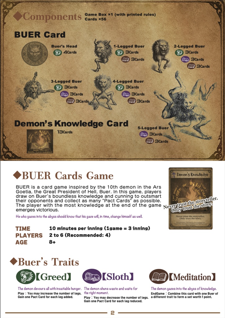 Free Distribution - “ BUER CardsGame” Rules