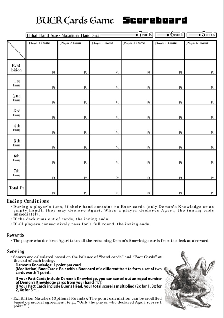 Free Distribution - “ BUER CardsGame” Rules