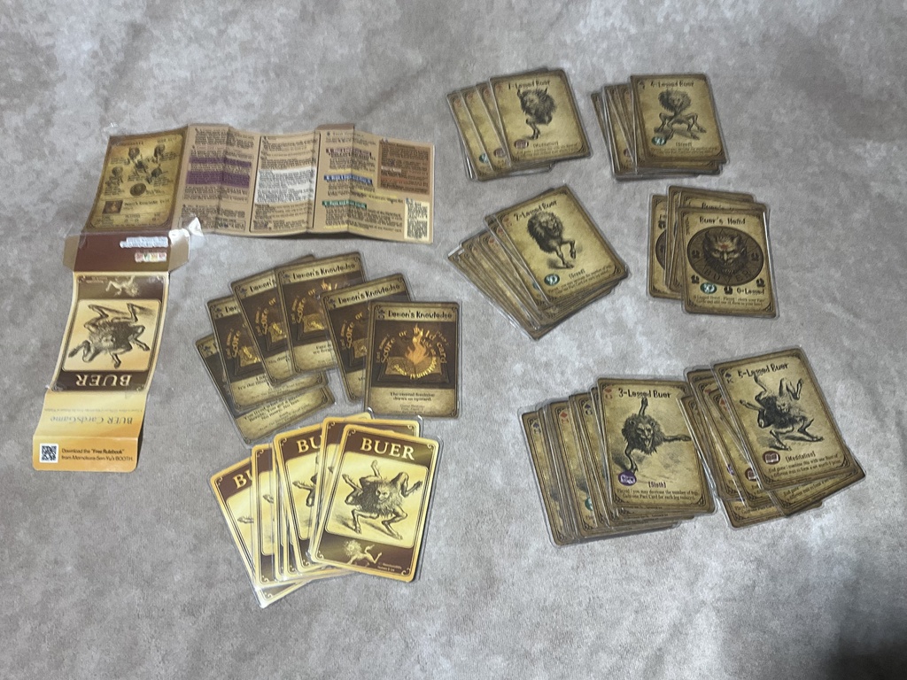 【Handcrafted】BUER Card Game(English game set)