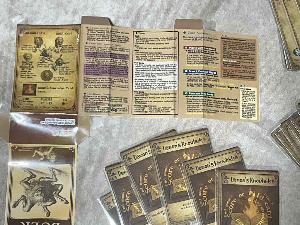 【Handcrafted】BUER Card Game(English game set)