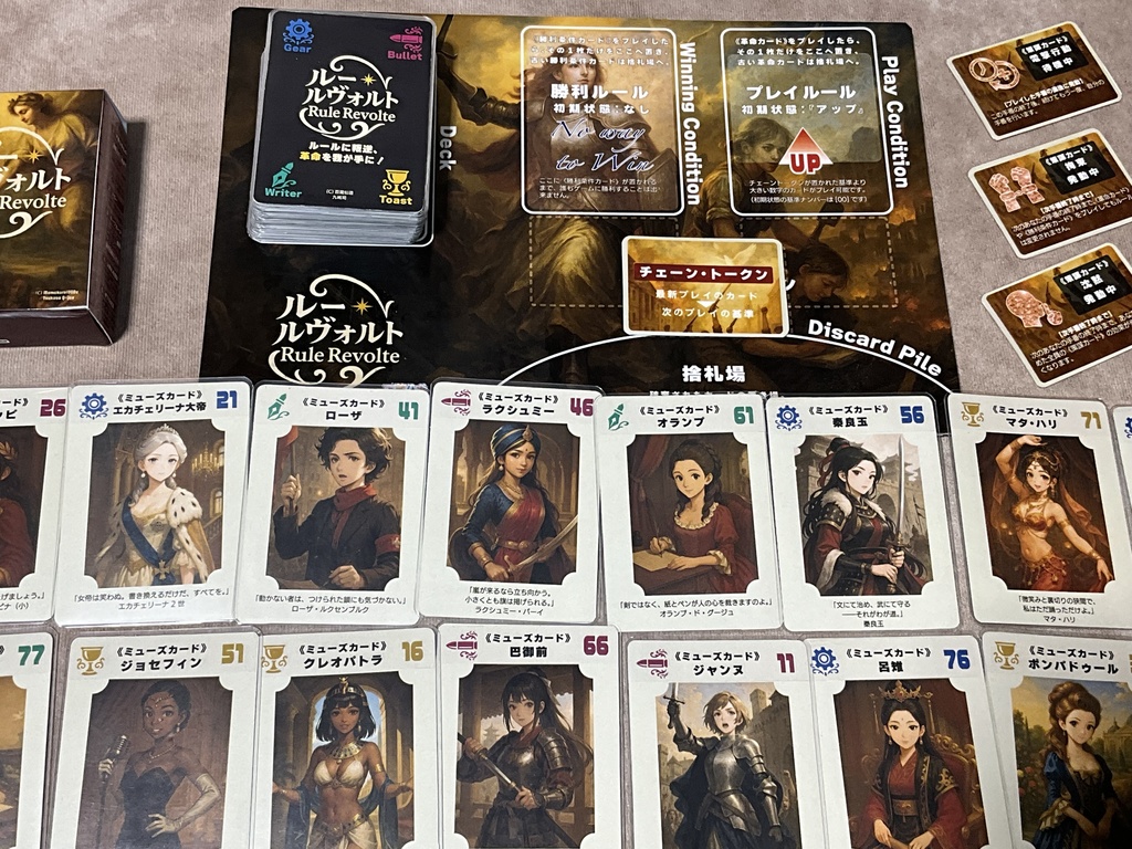 【ハンドメイド】ボードゲーム『ルー・ルヴォルト』ゲーム基本セット