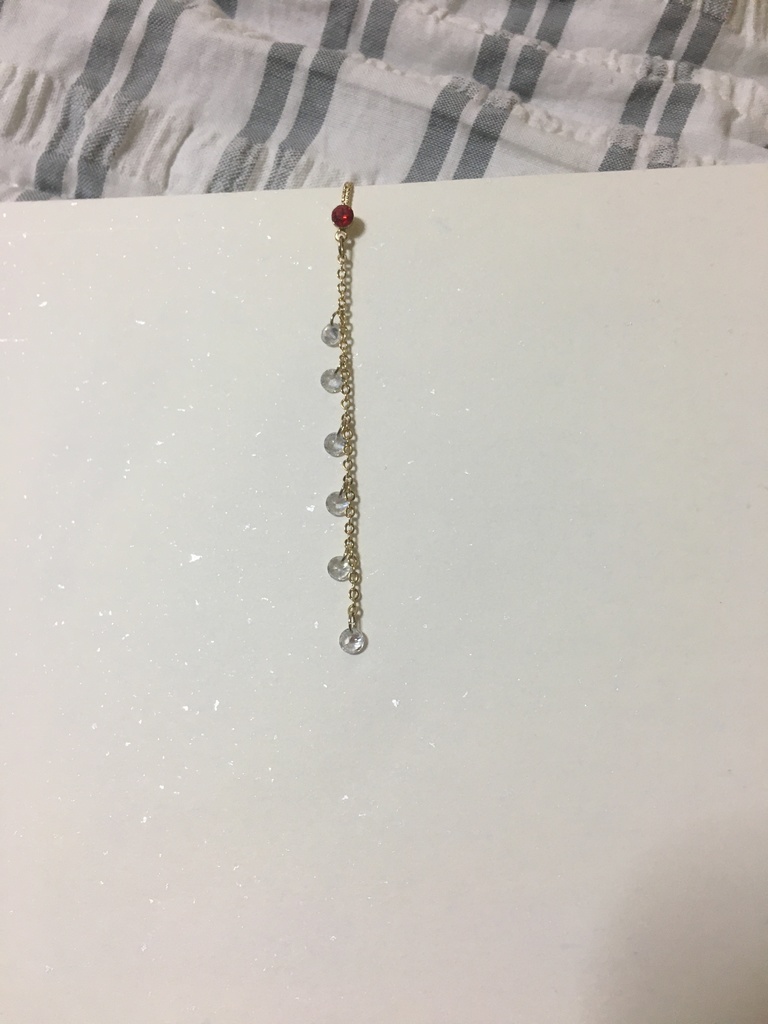 マスククリップ チャーム (赤、金)