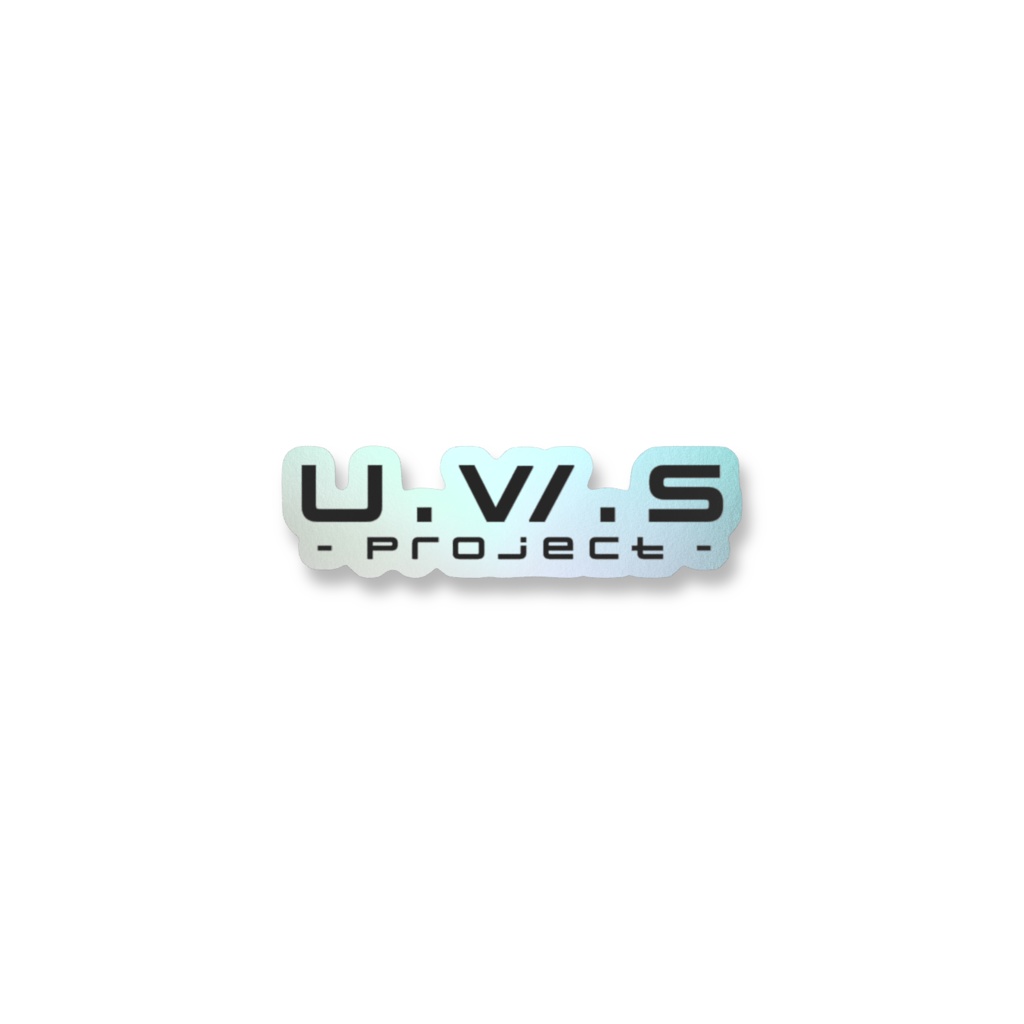 U.W.S project ロゴオーロラスマホステッカー