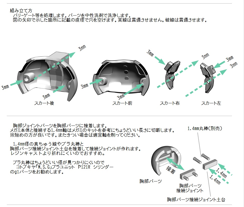 メガミデバイス用改造パーツ「スノウボール」