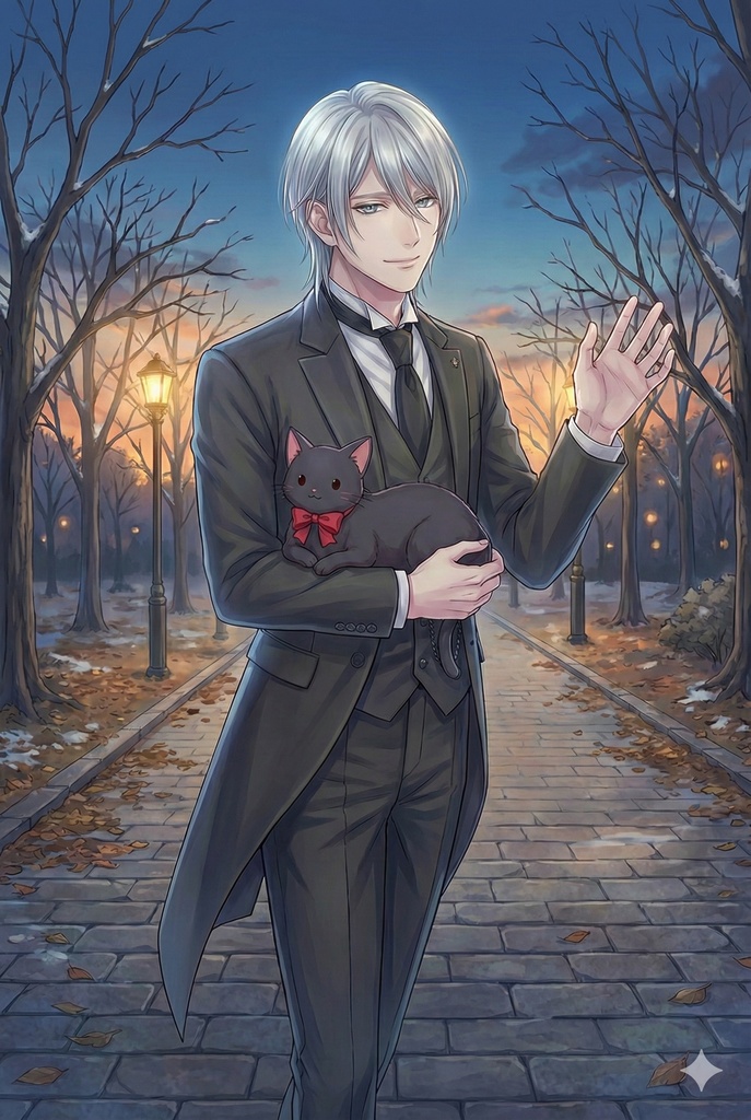 【300円】銀髪執事の余裕な微笑みと、悪い悪戯。