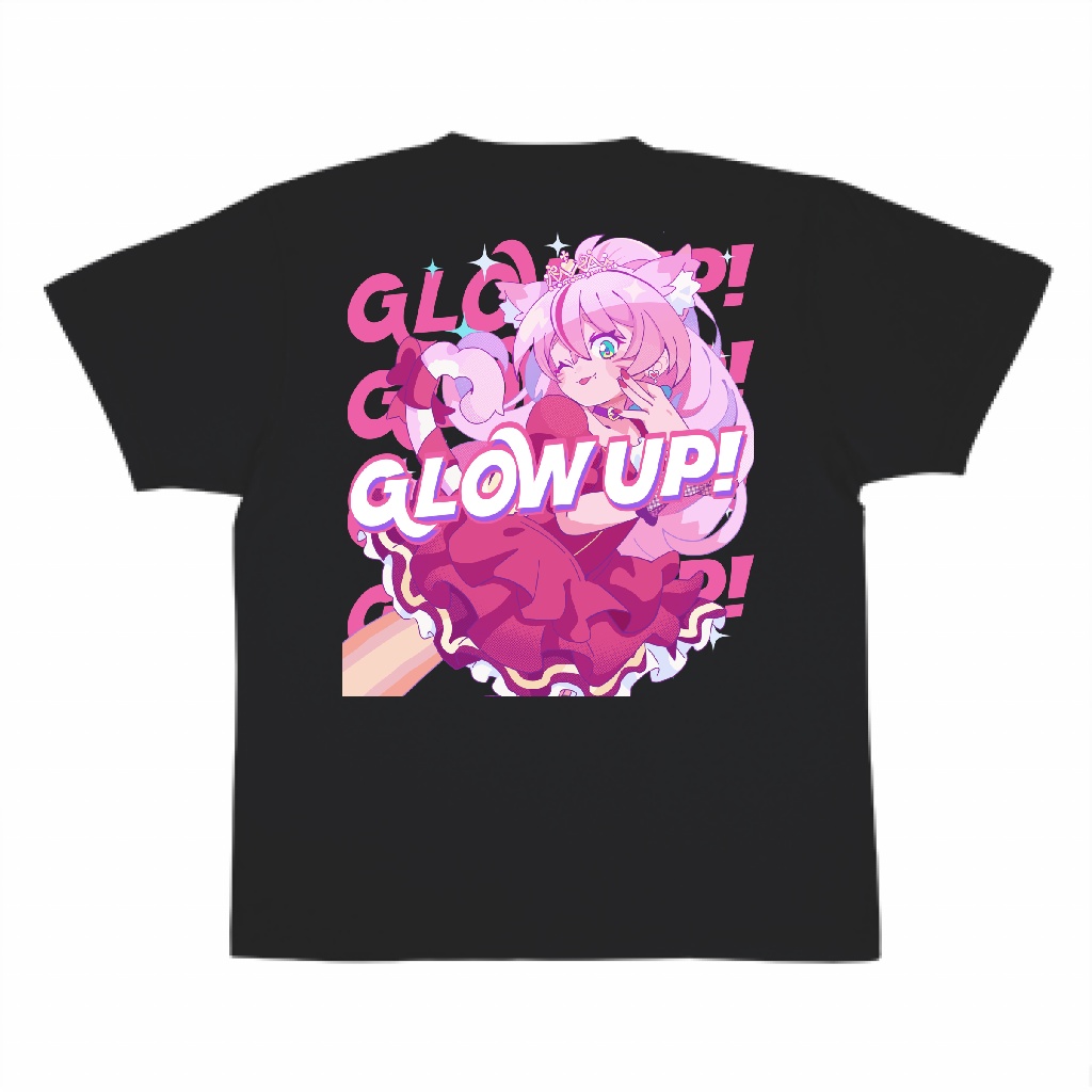 【数量限定】フルカラーイラスト Tシャツ(黒)〜 #奏みみ7周年記念ライブ ver.