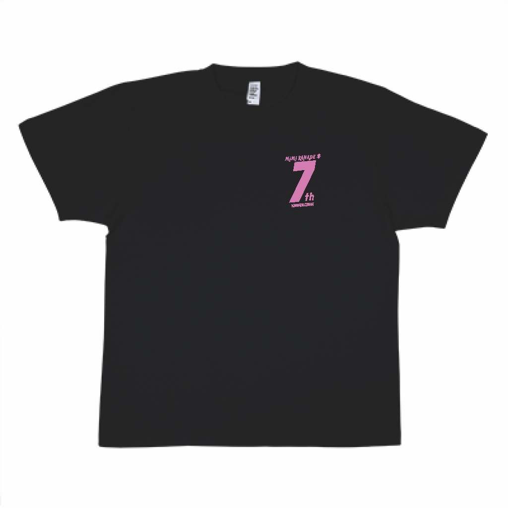 【数量限定】フルカラーイラスト Tシャツ(黒)〜 #奏みみ7周年記念ライブ ver.