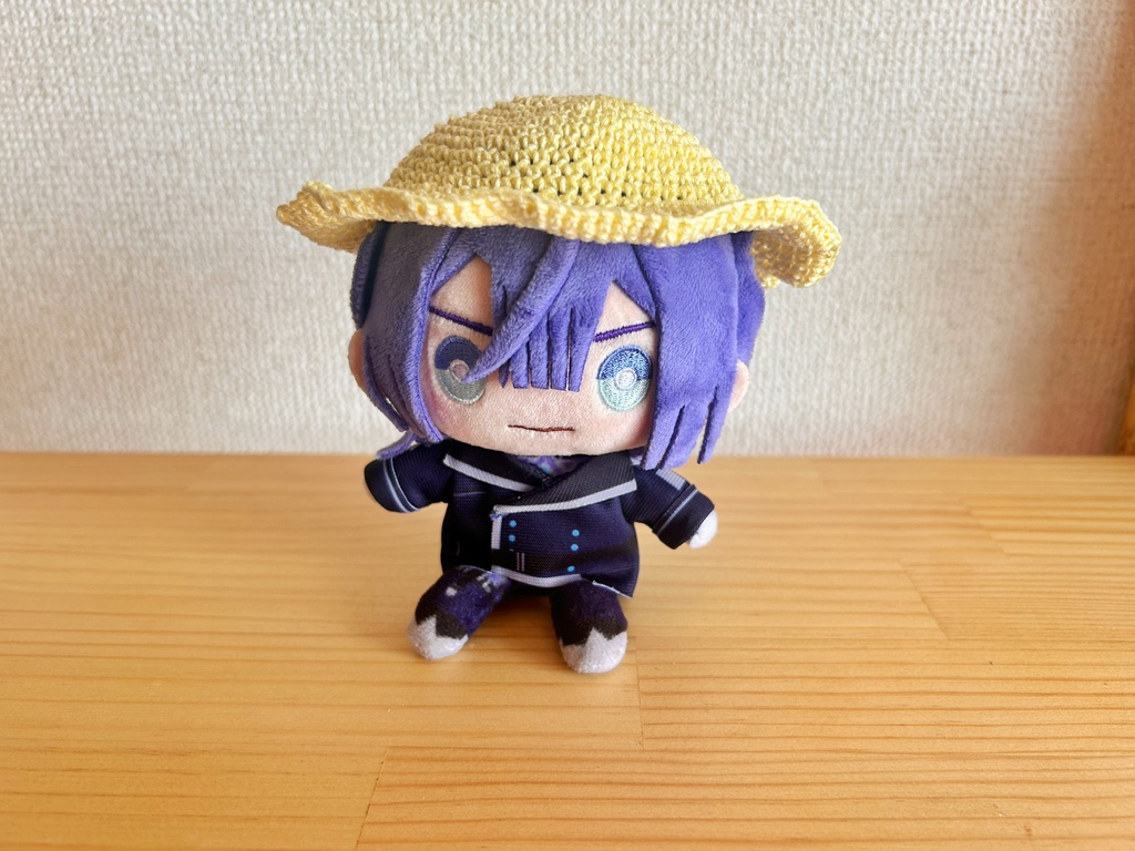 ぬいぐるみ用手編み帽子 黄色