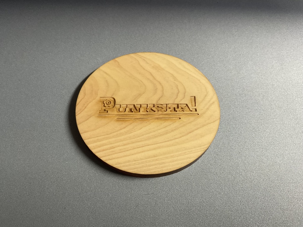木製ロゴコースター
