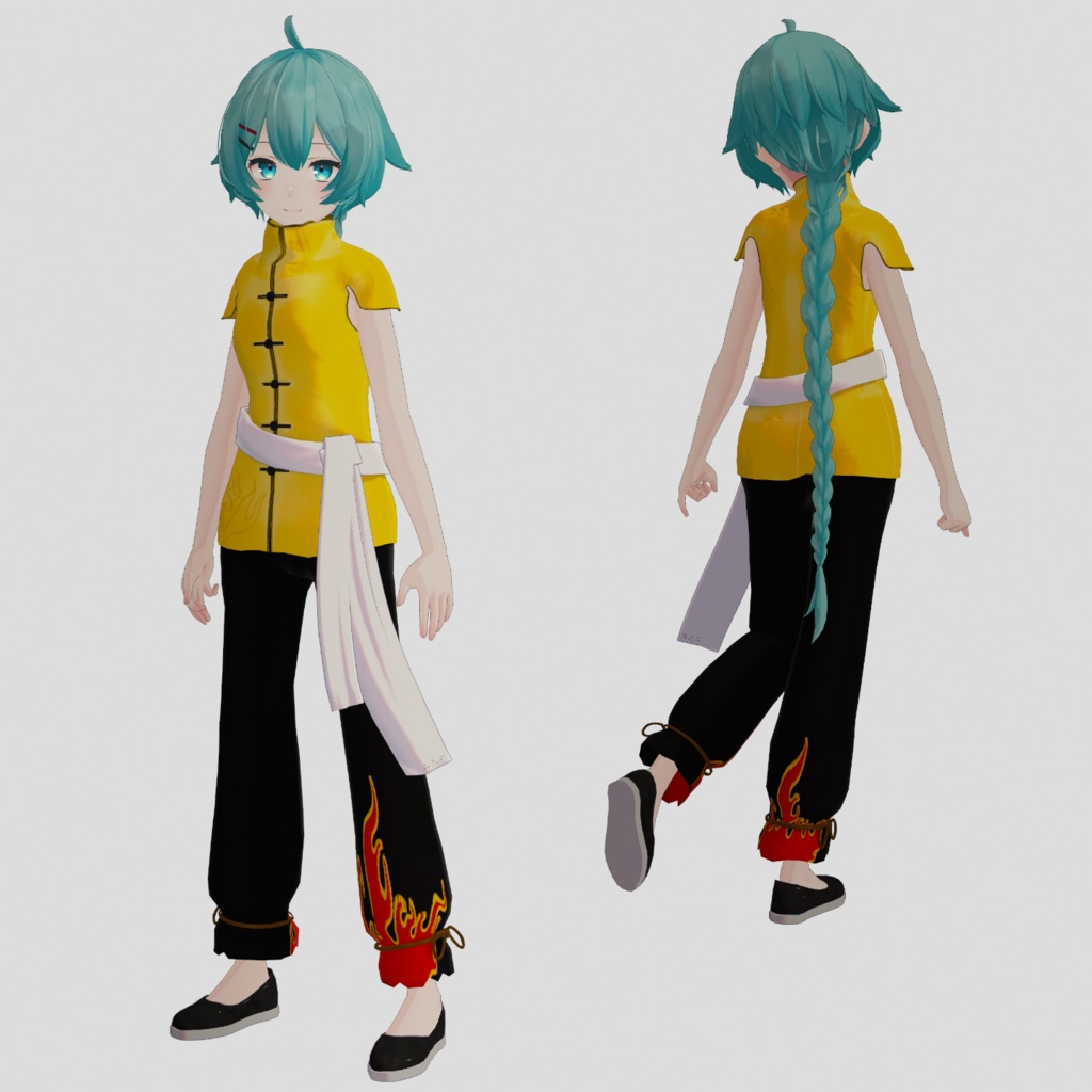 【水瀬・薄荷対応】【音ギミック付】カンフー服 烈火V