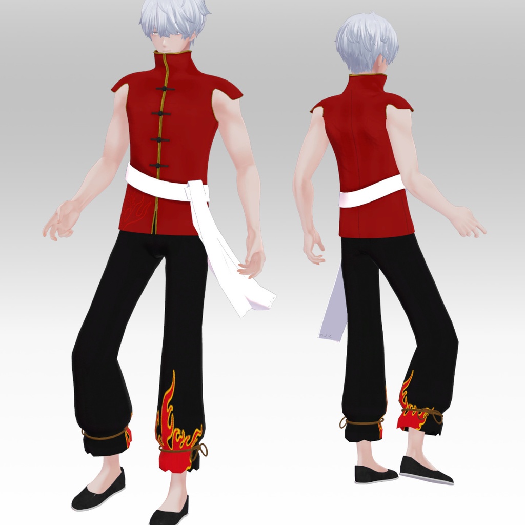 【水瀬・薄荷対応】【音ギミック付】カンフー服 烈火V