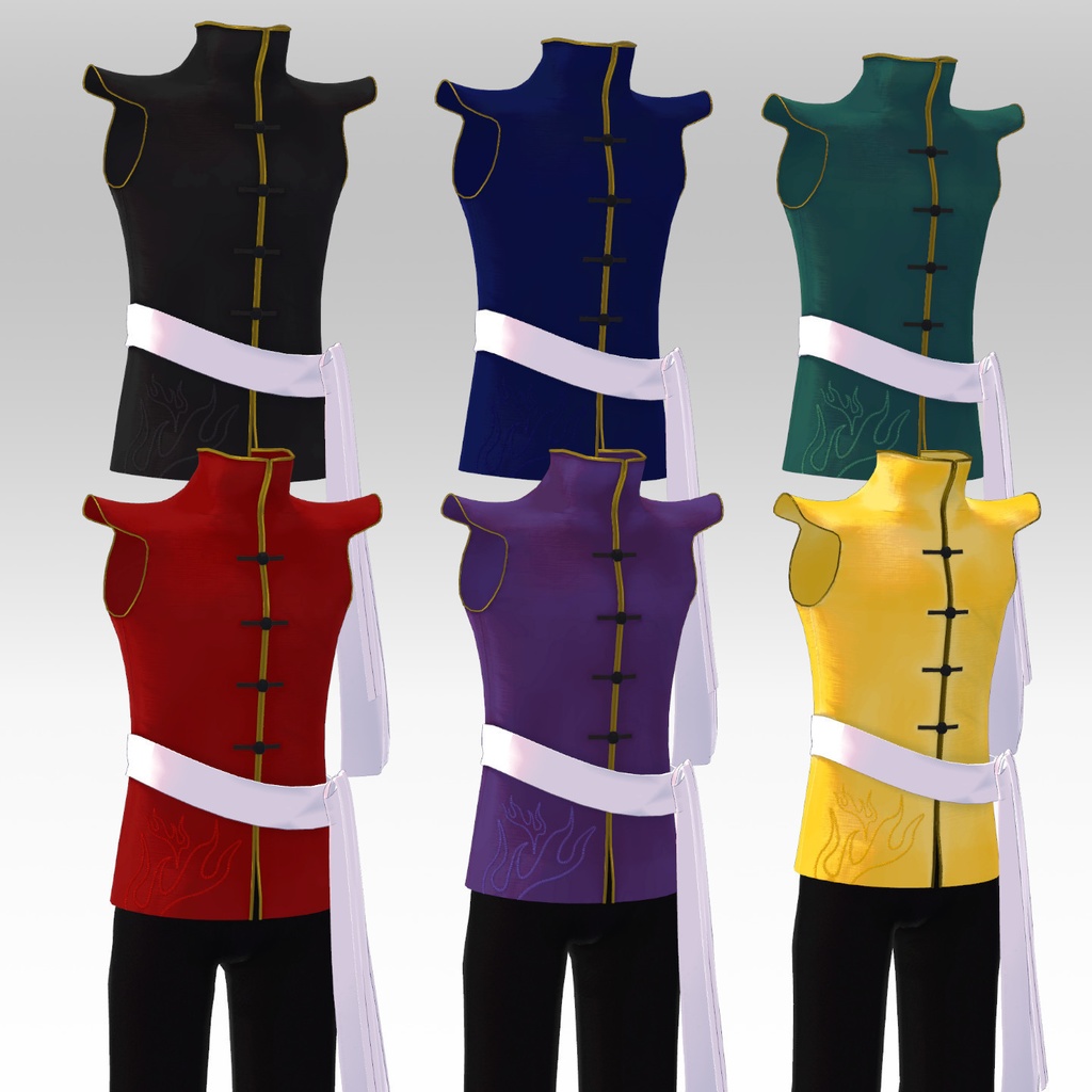 【水瀬・薄荷対応】【音ギミック付】カンフー服 烈火V