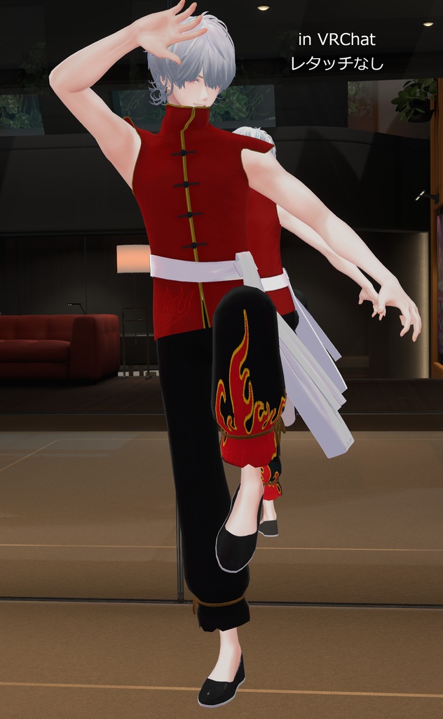 【水瀬・薄荷対応】【音ギミック付】カンフー服 烈火V