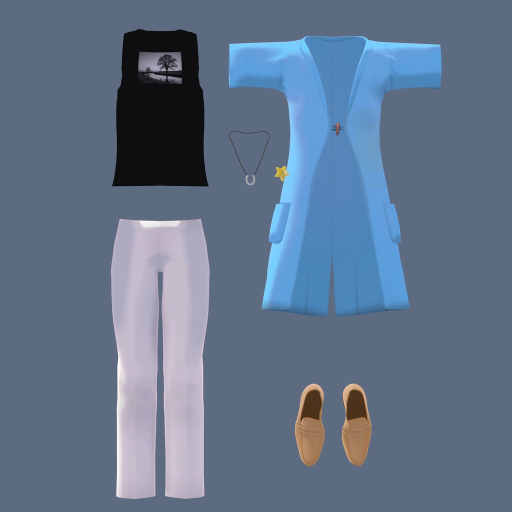 【水瀬・斑霞】VRC向け衣装 ライトライト