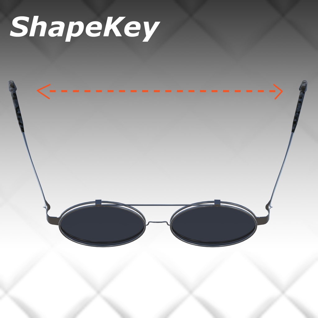 Physboneでうごくフリップアップサングラス