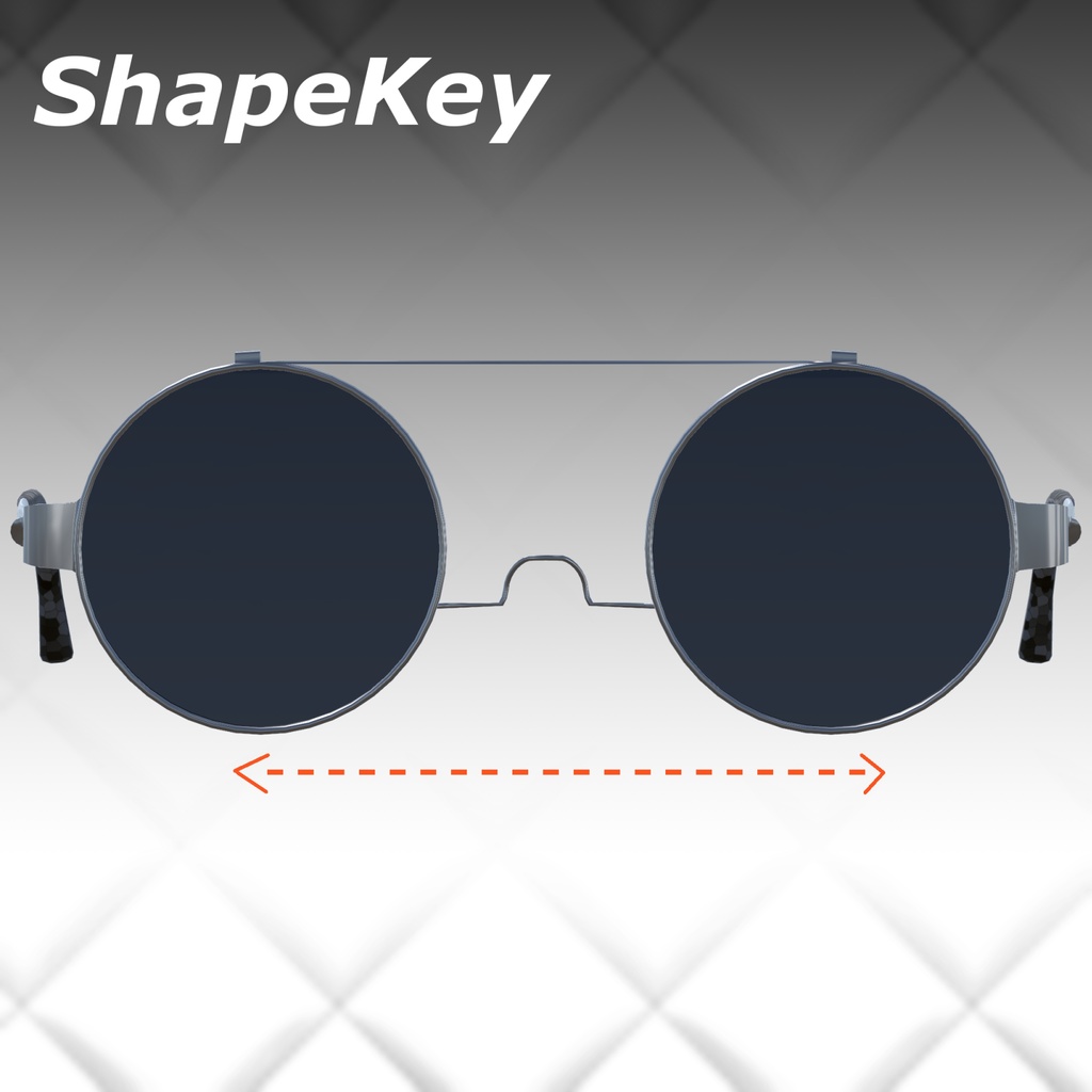 Physboneでうごくフリップアップサングラス