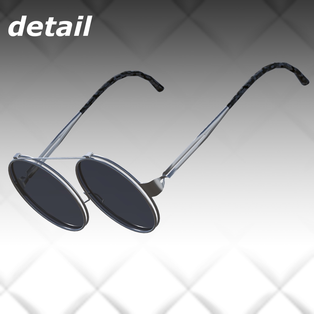 Physboneでうごくフリップアップサングラス