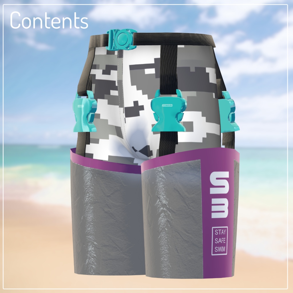 【ギミック付】ライフセービング水着 ステイセーフスイミング