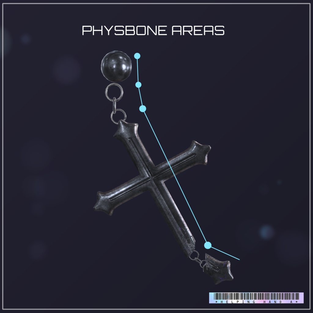 【期間限定・無料】Cross of Fractured Faith イヤリング Physbone設定済【~7/8】