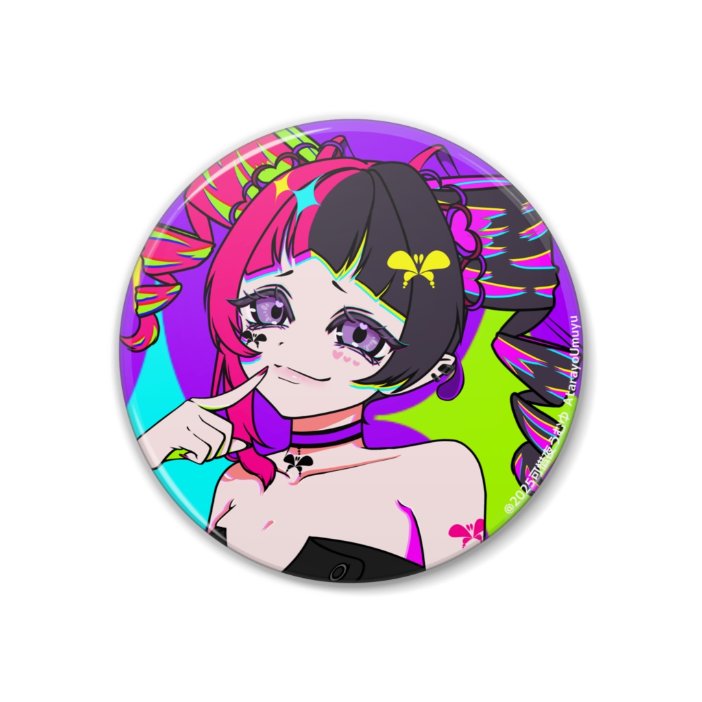 【可惜夜うむゆ】丸型缶バッジ38mm(カラフルうむゆver)