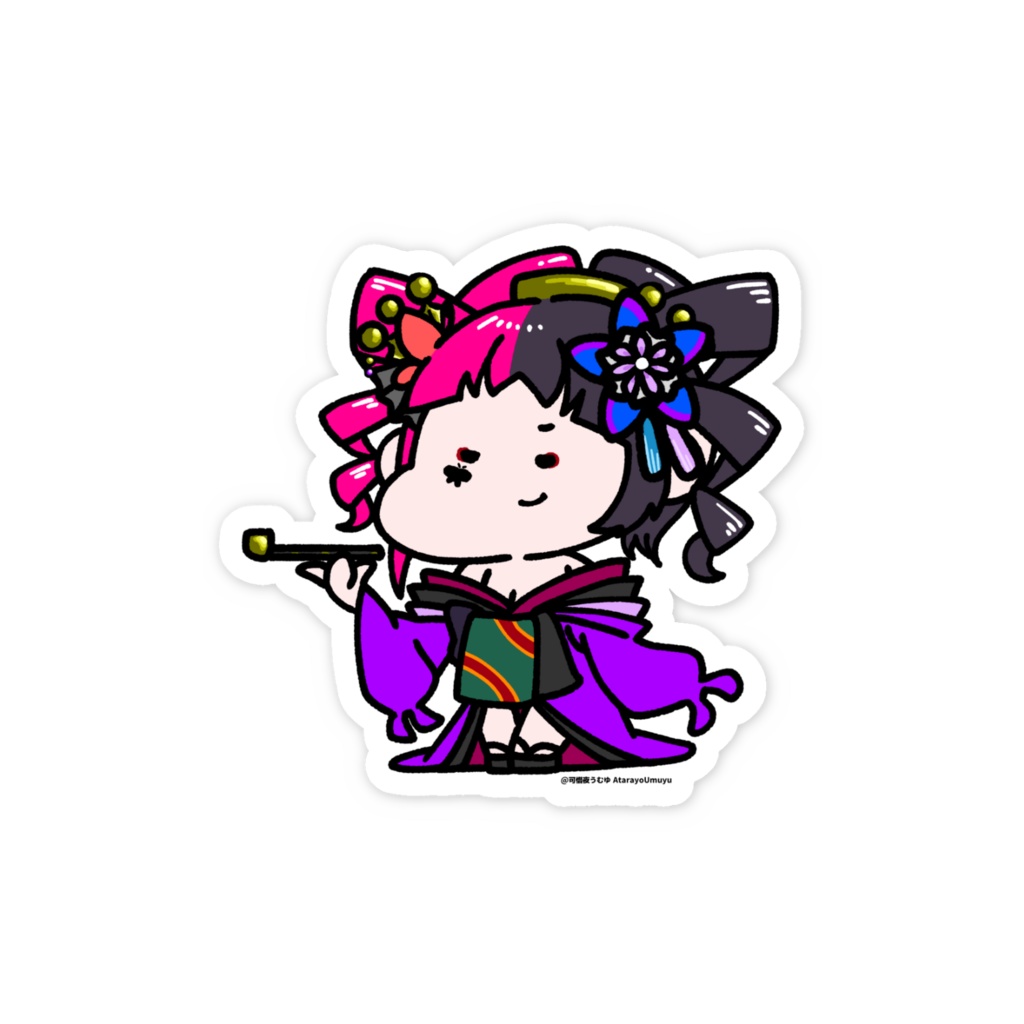 【可惜夜うむゆ】ステッカー(花魁ver)