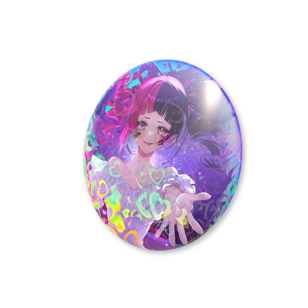 『きみがいないととてもとても』可惜夜うむゆ白ワンピホログラム缶バッジ