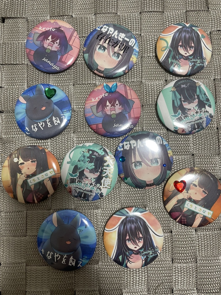 【2万人記念】春の完全手作り缶バッチとさなやんちで印刷したチェキ【ランダム】