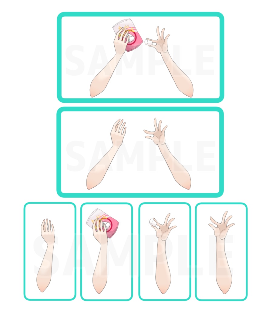 【フリー素材】腕+マシュマロ